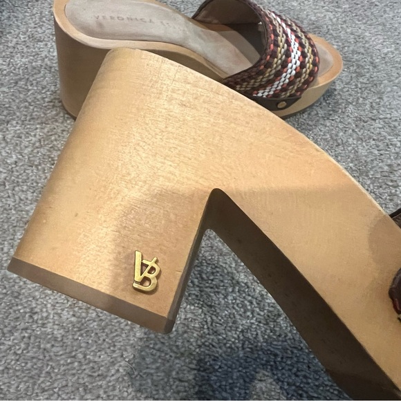 Veronica Beard Hannalee Platform Woven Clog Sandal  Mules | 6 - Picture 6 of 7